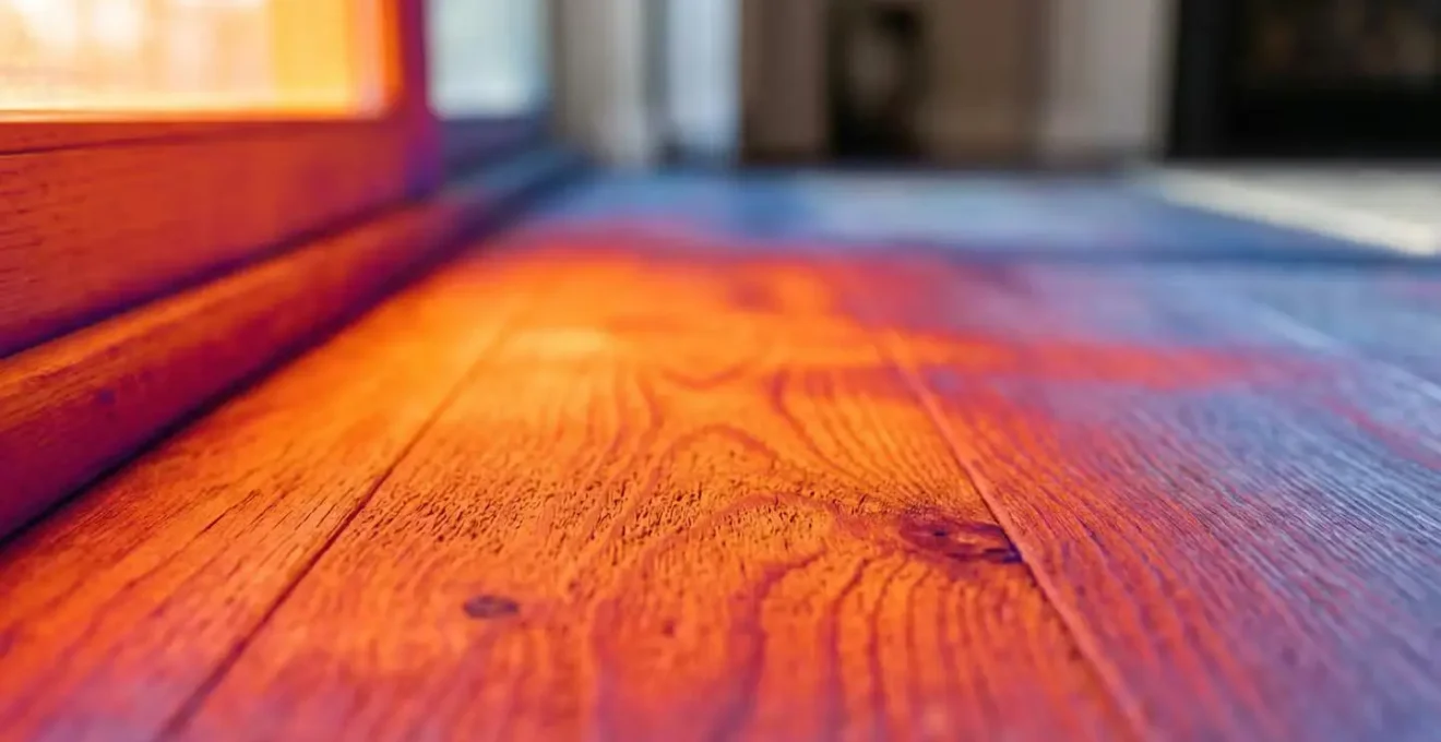 Vue thermographique d'une baie vitrée sud montrant les gains de chaleur solaire